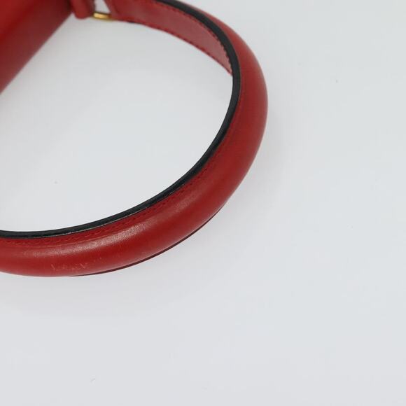 CELINE Hand Bag Leather Red Gold - Picture 7 of 13